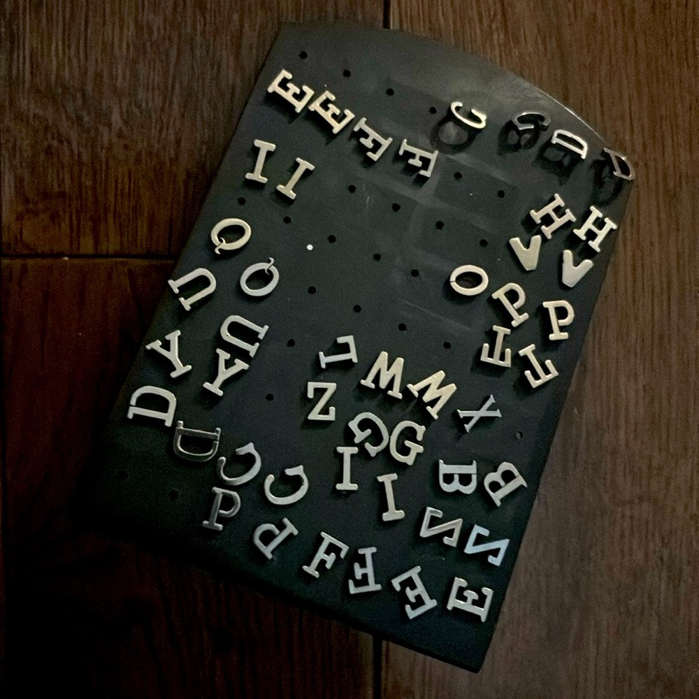 Letter earrings